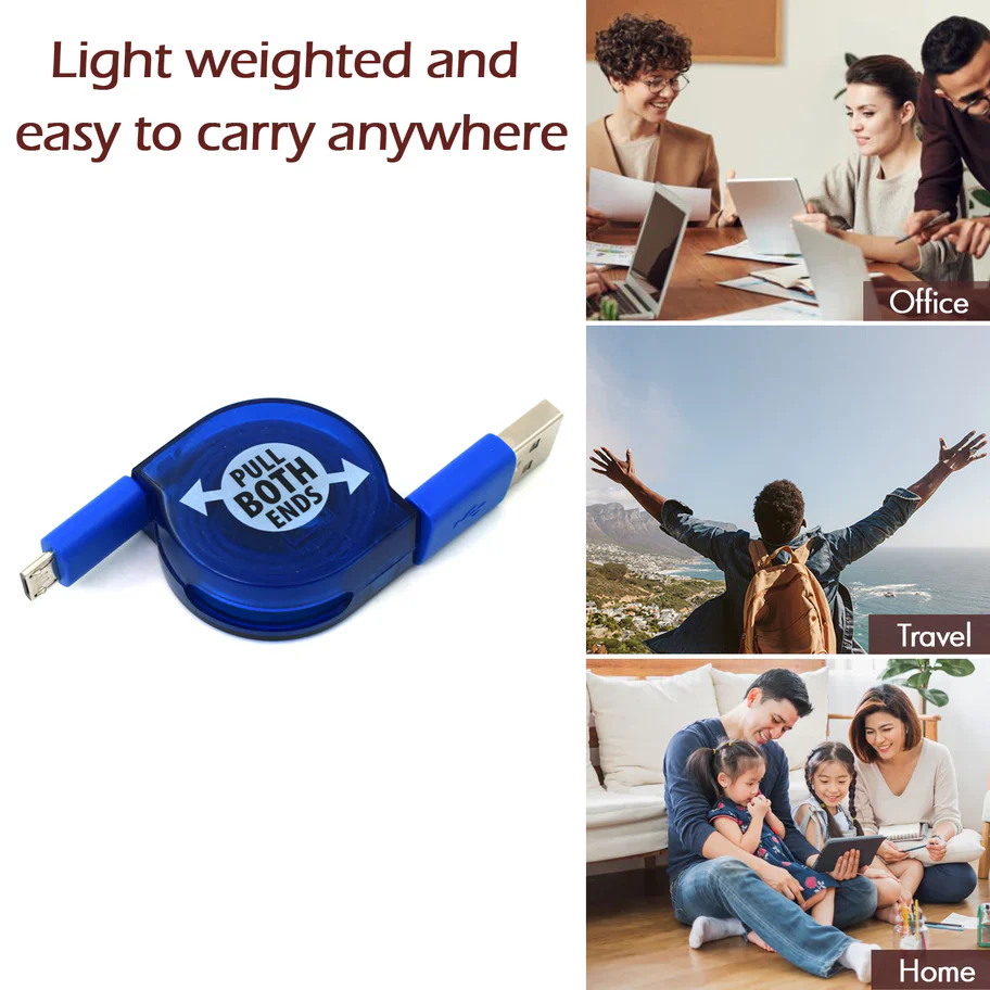 Micro USB Retractable Charging Cable - Image 5
