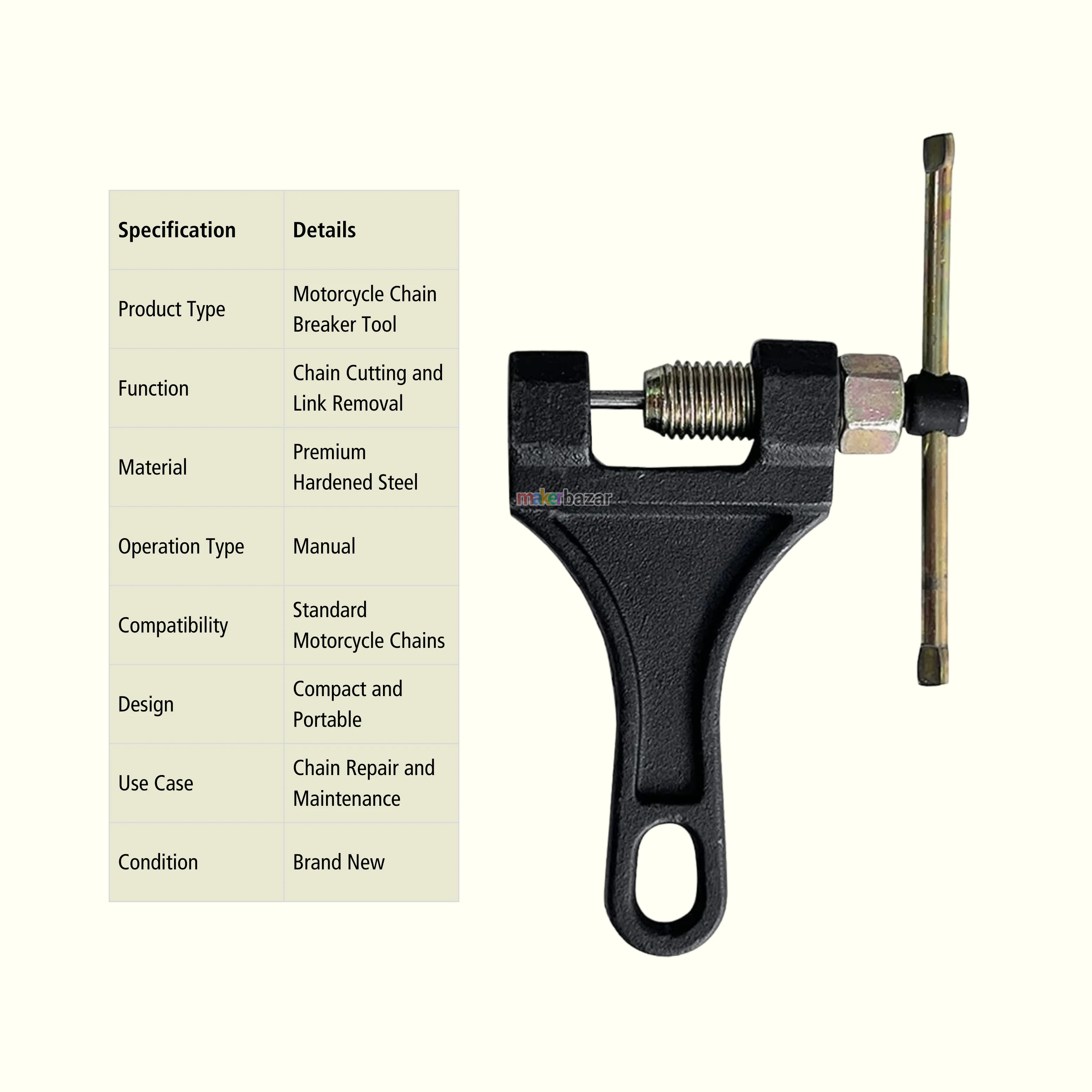 Motorcycle Chain Link Removal Tool 420-530 - Image 3