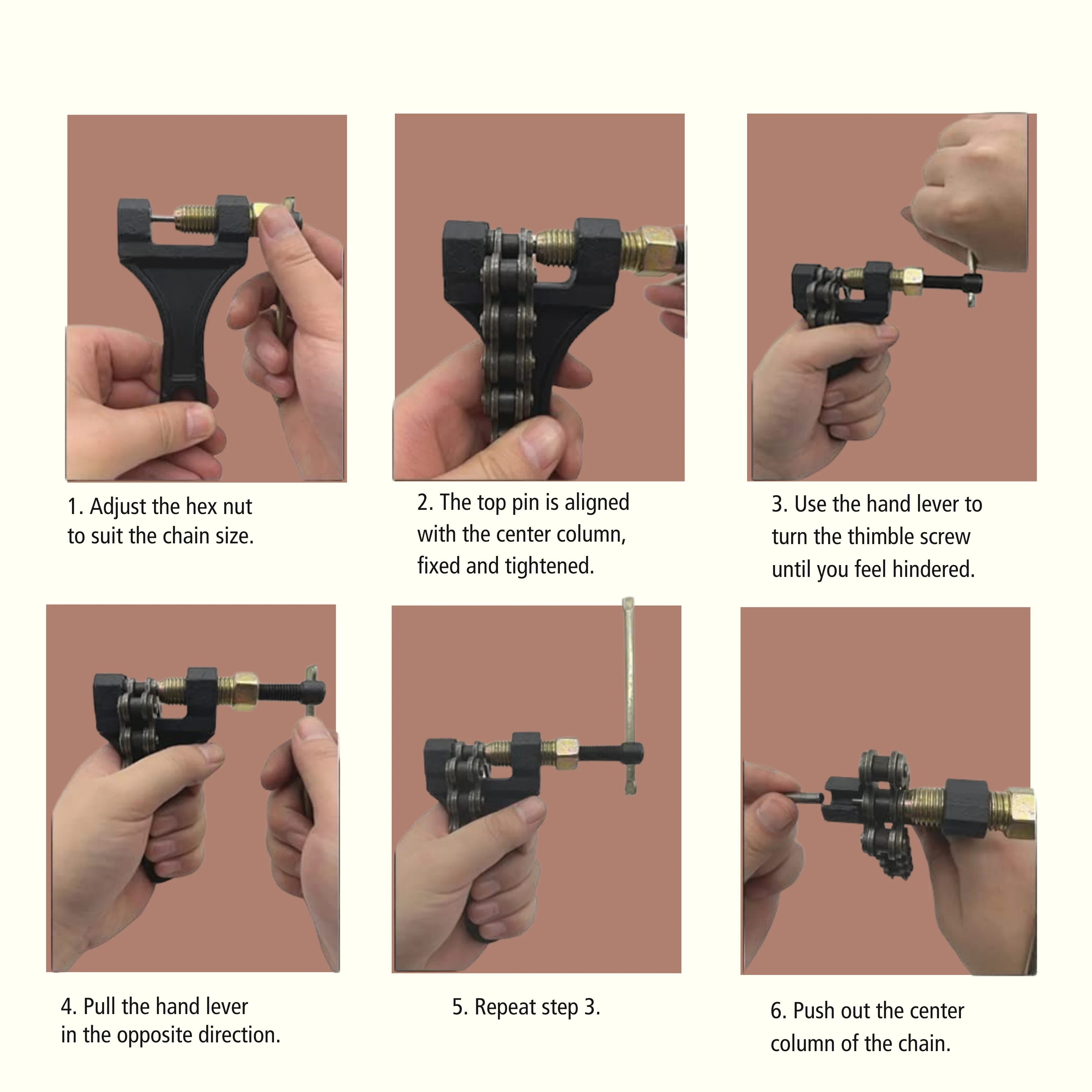Motorcycle Chain Link Removal Tool 420-530 - Image 8