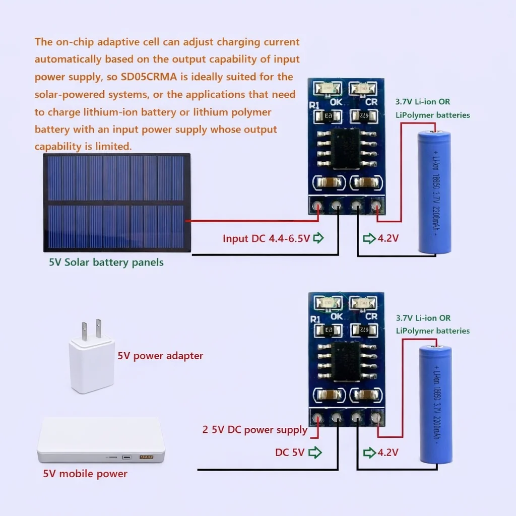 CN3163 MPPT Solar Charge Controller 1A 4.2V Li-ion Battery Charger Module - Image 6