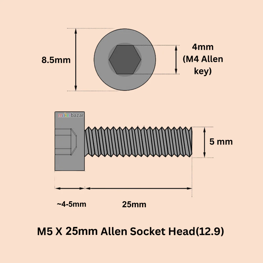 MS Allen Socket Head Screws Bolt [Pack of 10] - Image 38