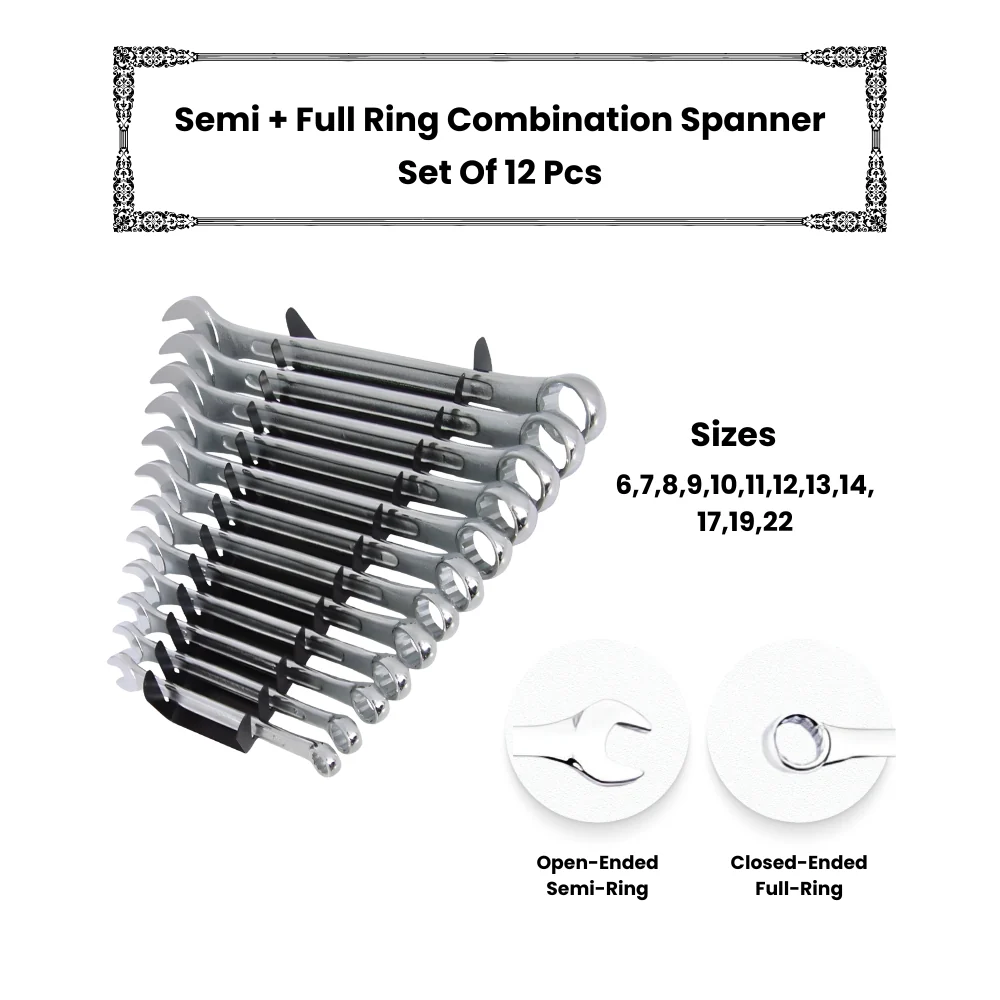 Generic: Spanner Set Hand Tool Wrench Kit - Image 8