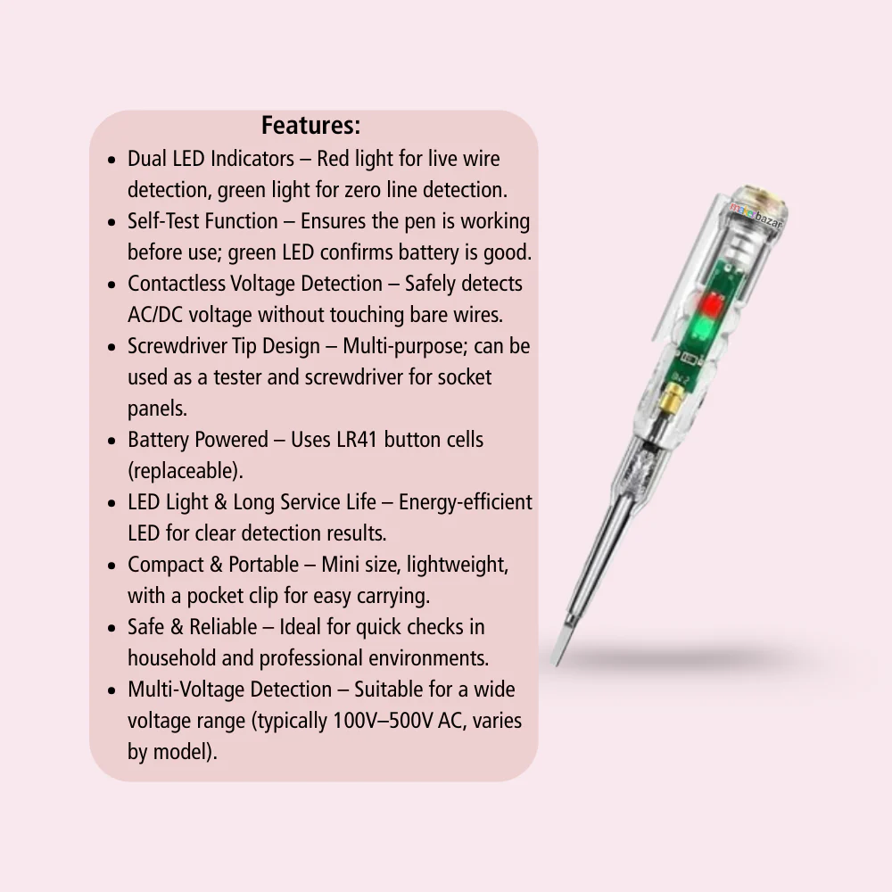 Multifunction Dual LED AC-DC Light Tester Pen - Image 4