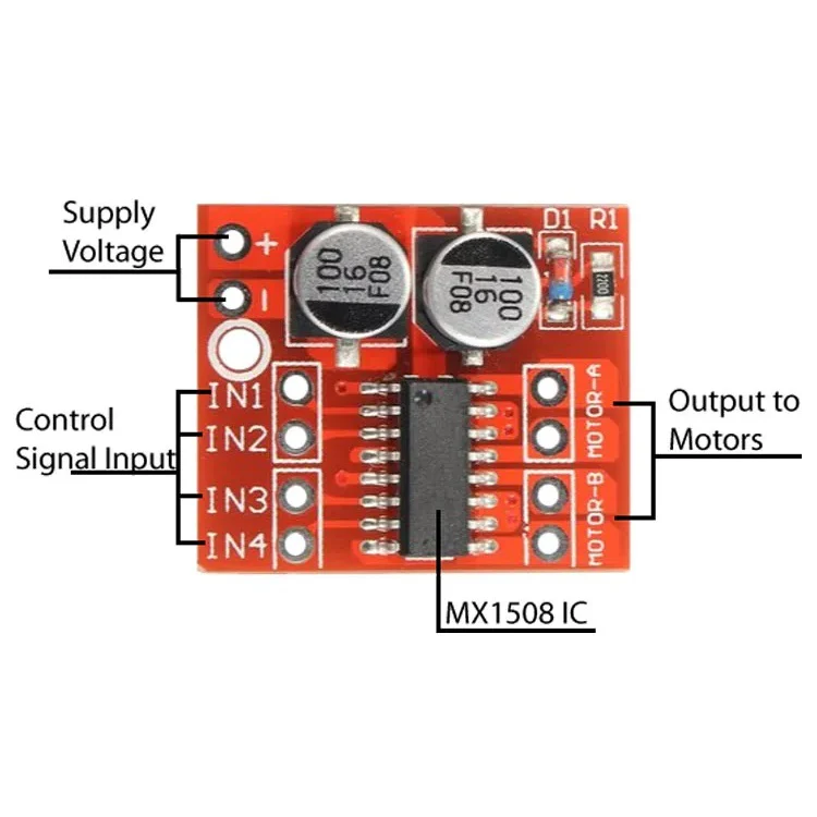 MX1508/MX1616 Dual H Bridge DC PWM Stepper Motor Driver - Image 3