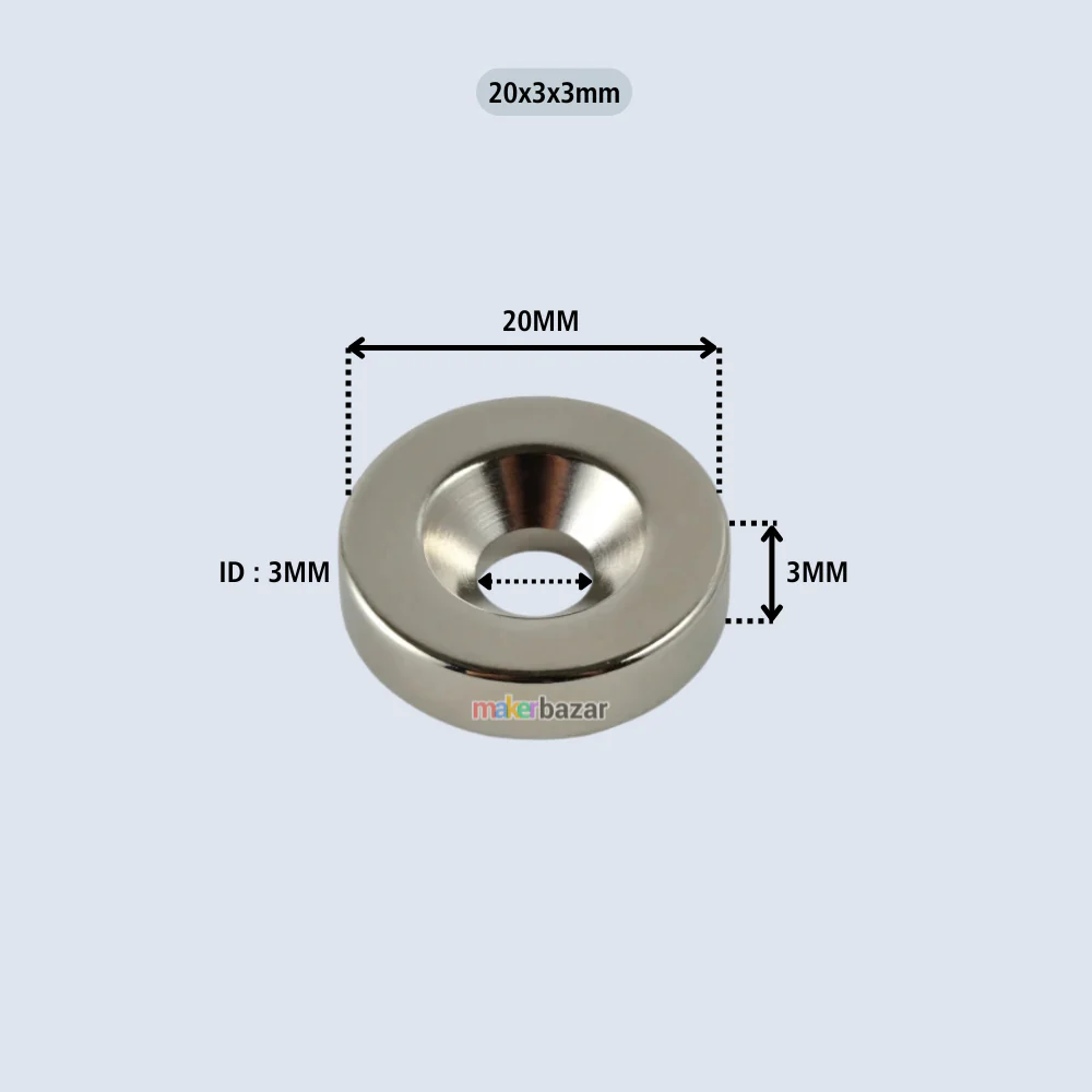 Neodymium Channel Countersunk Ring Magnet for Mounting - Image 6