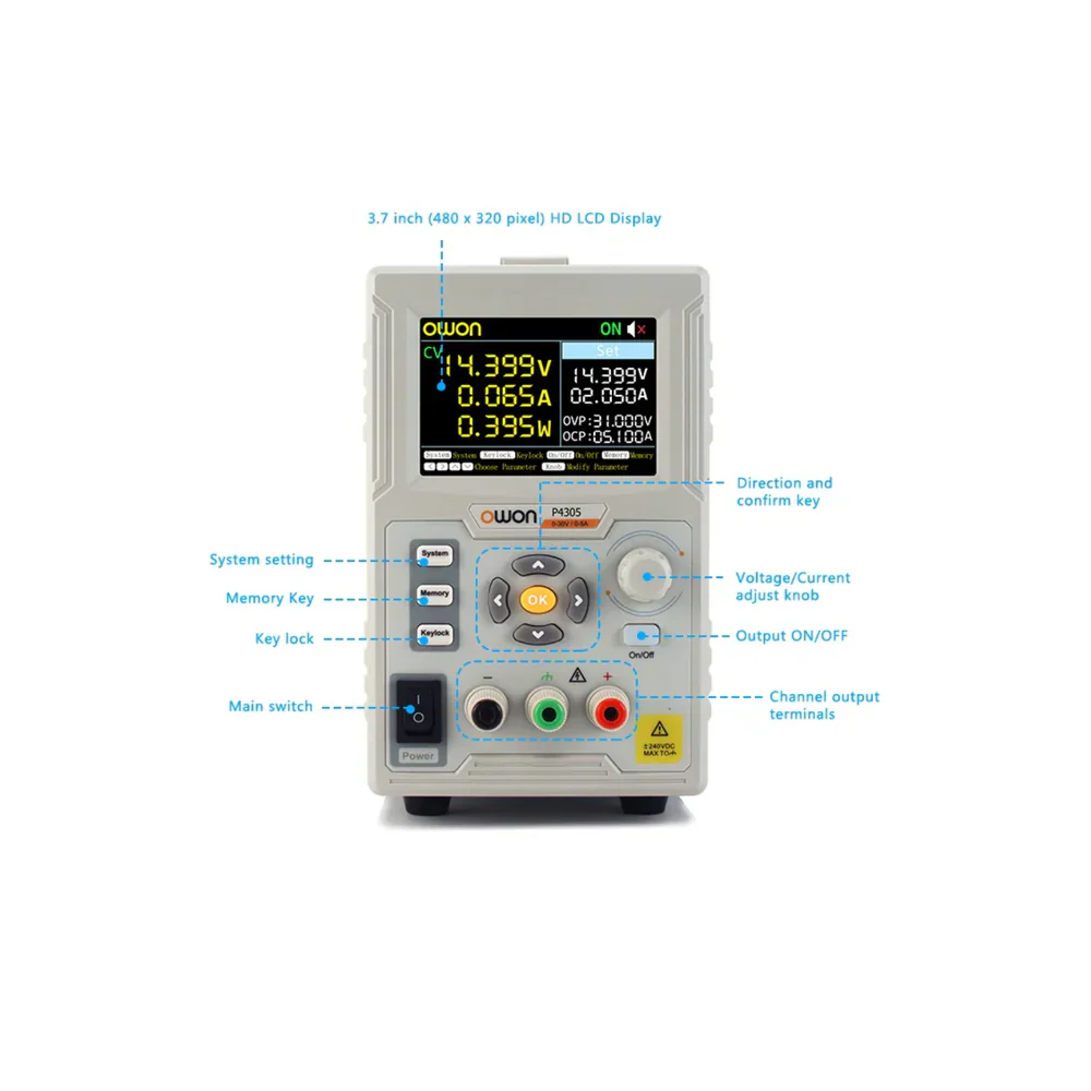 Owon P4305 30V 5A Programmable DC Power Supply - Image 4
