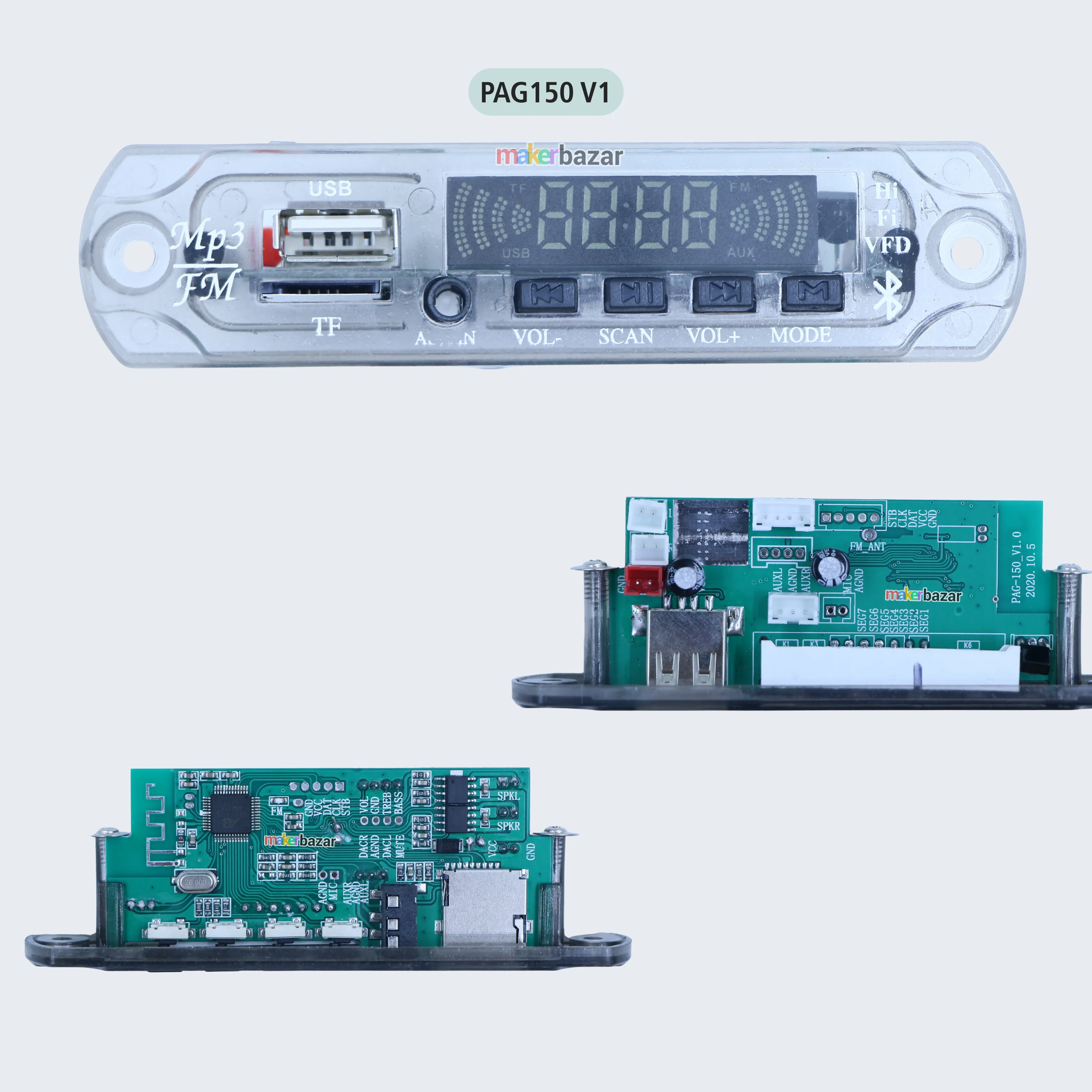 Pagaria Music Player Audio Decoder Module with Frame + Display - Image 2