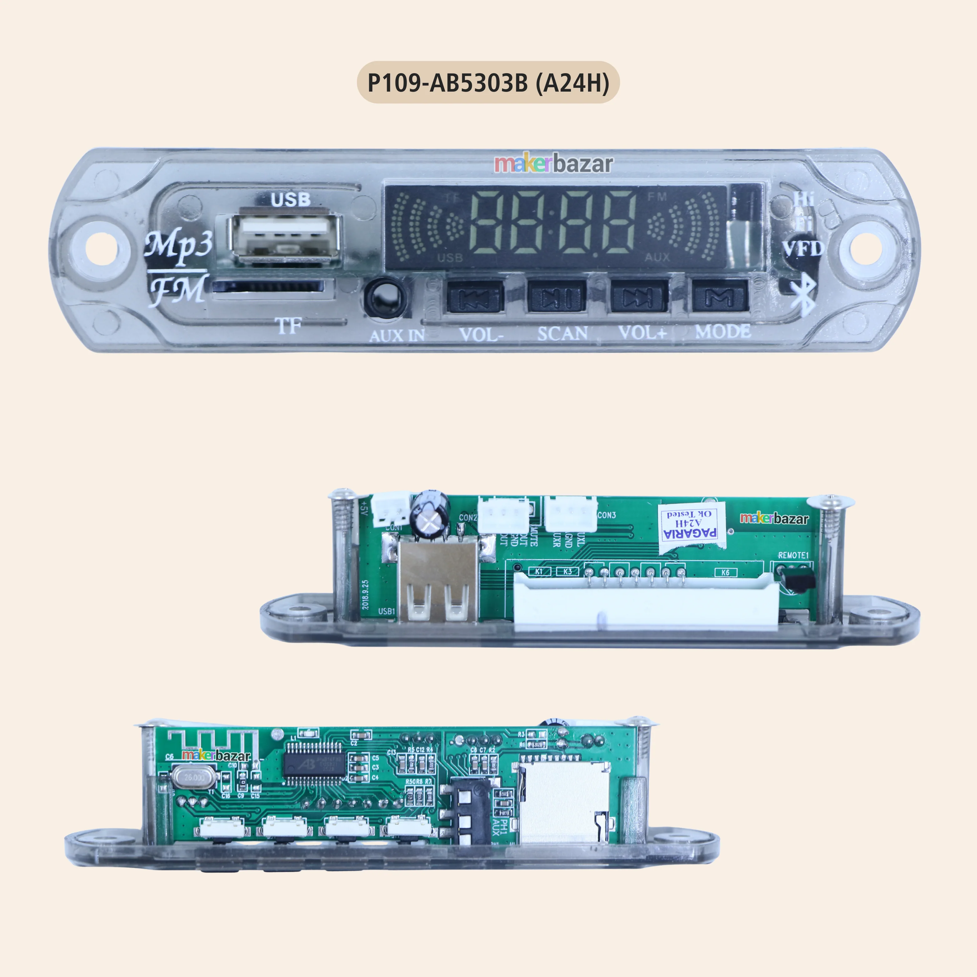 Pagaria Music Player Audio Decoder Module with Frame + Display - Image 9