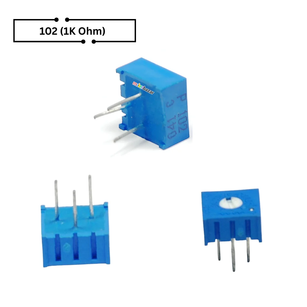 3386P POT PCB Mounted Single Turn Adjustable Potentiometer - Image 2