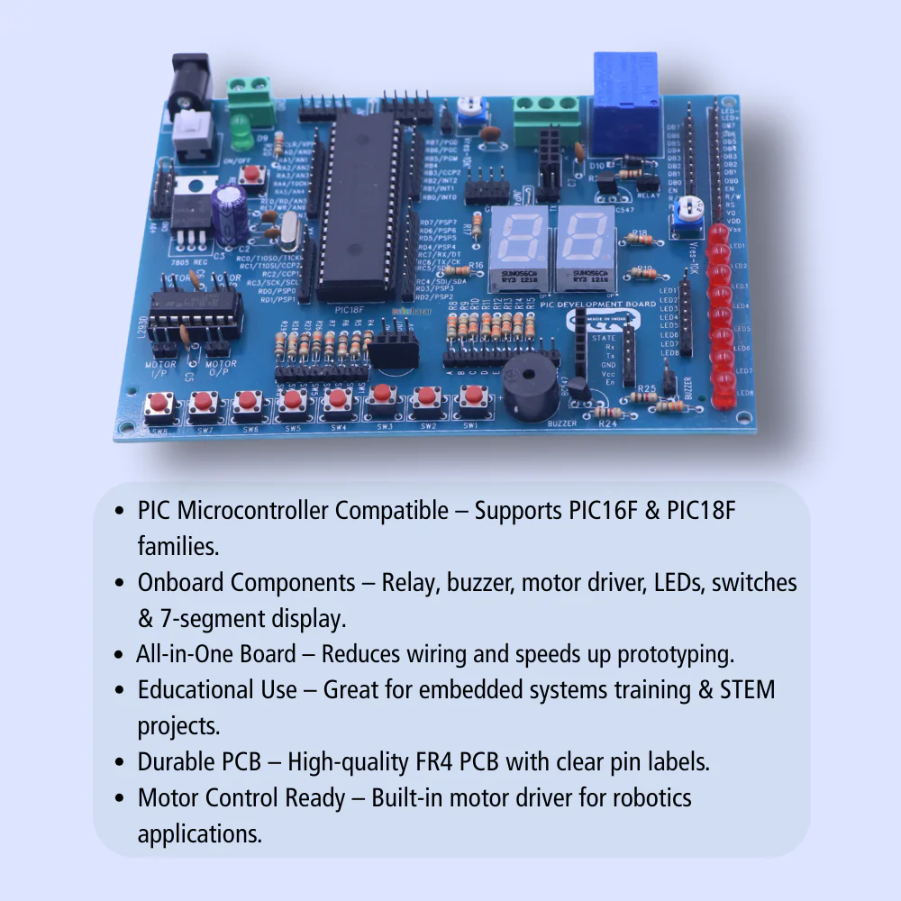 PIC Microcontroller Development Board – Prototyping & Learning Kit - Image 3
