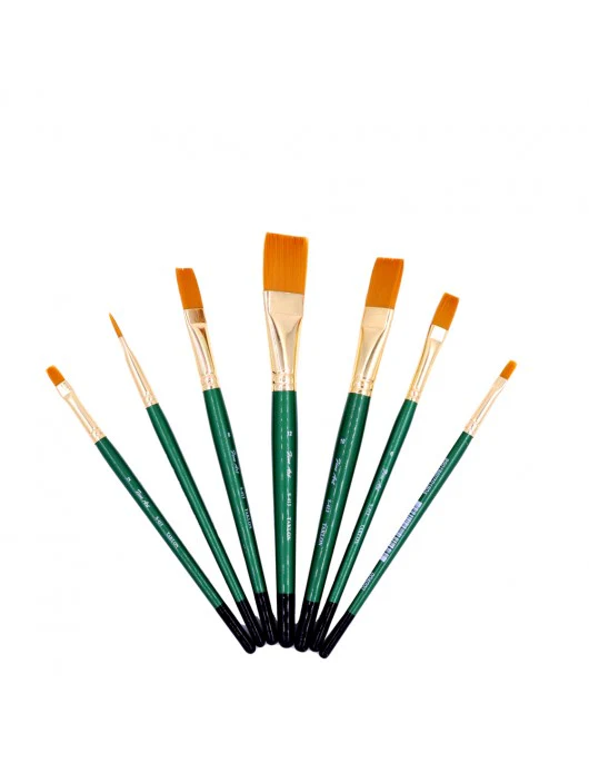 Pidilite Fine Art Paint Brush TSF-7 (S-413) Painting Flat Shape, Set of 7 (Size: 1,2,4,6,8,10,12) - Image 2