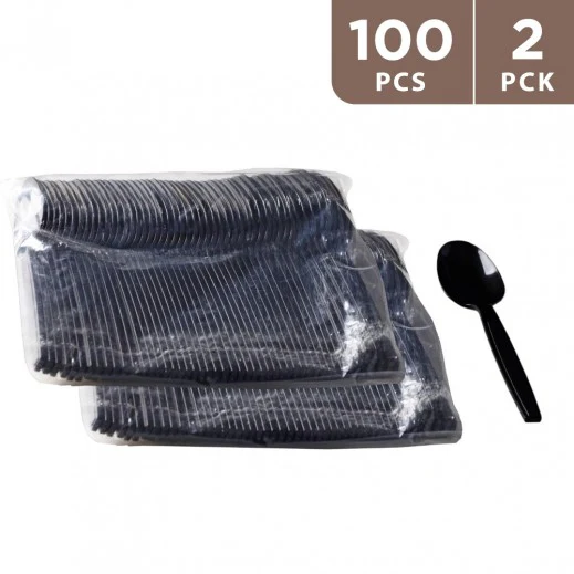 Plastic Black Spoon for DIY - Image 3