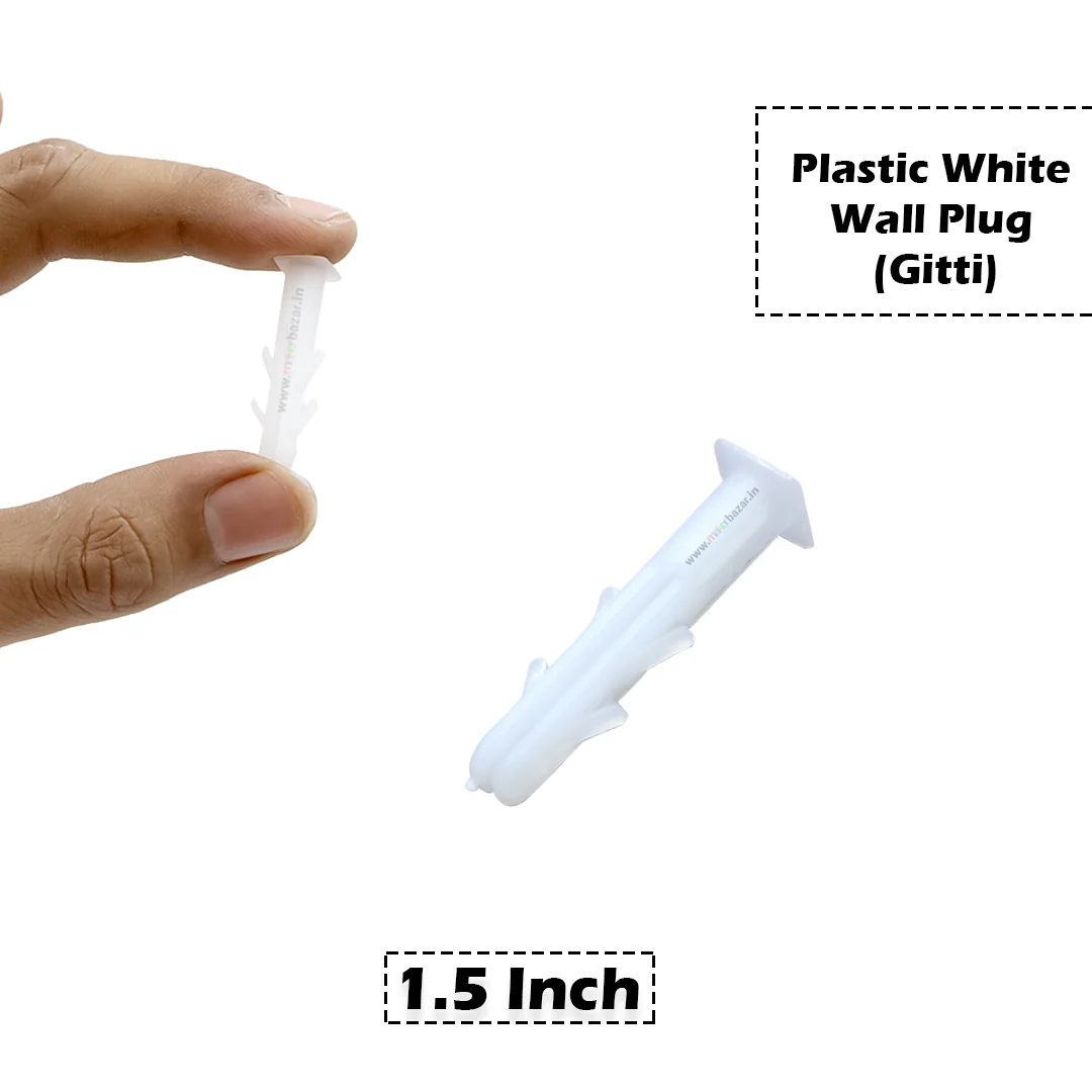 Plastic White Wall Plug (Gitti) - Image 4
