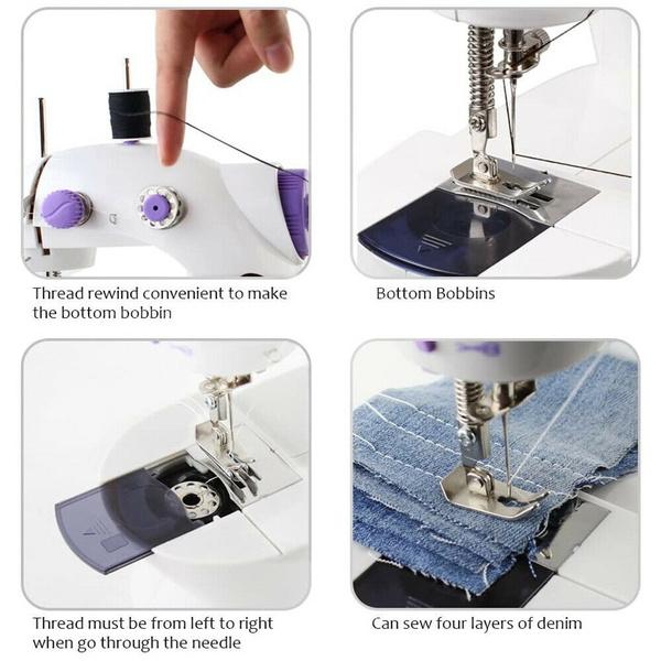 4-in-1 Semi-Automatic Portable Sewing Machine for Home/DIY - Image 12