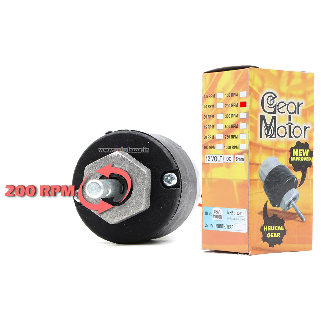 Premium Black: 12V Centre Shaft DC Helical Geared Motor - Image 16