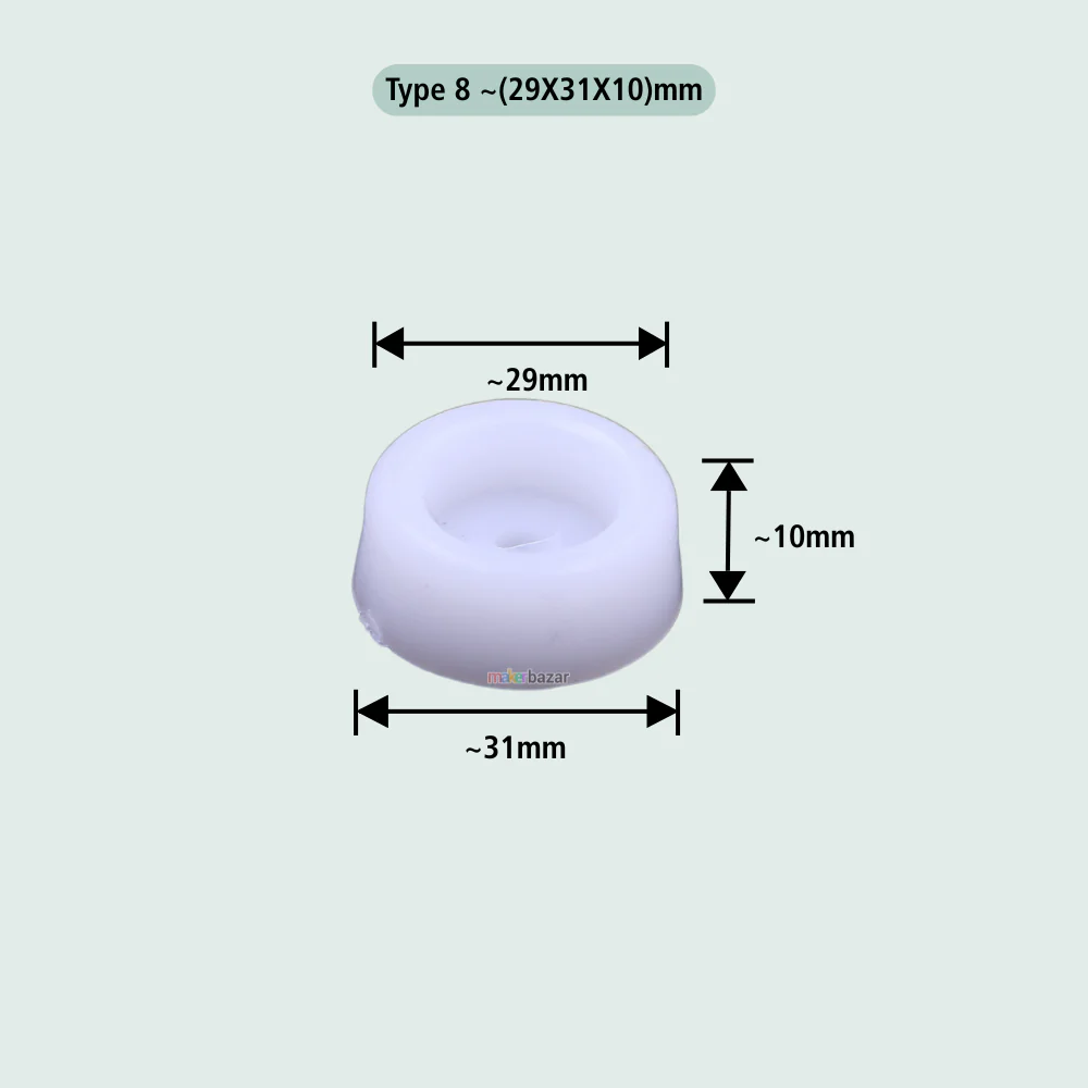 Plastic Furniture Buffer – White Protective Leg Caps (Multiple Sizes) - Image 13