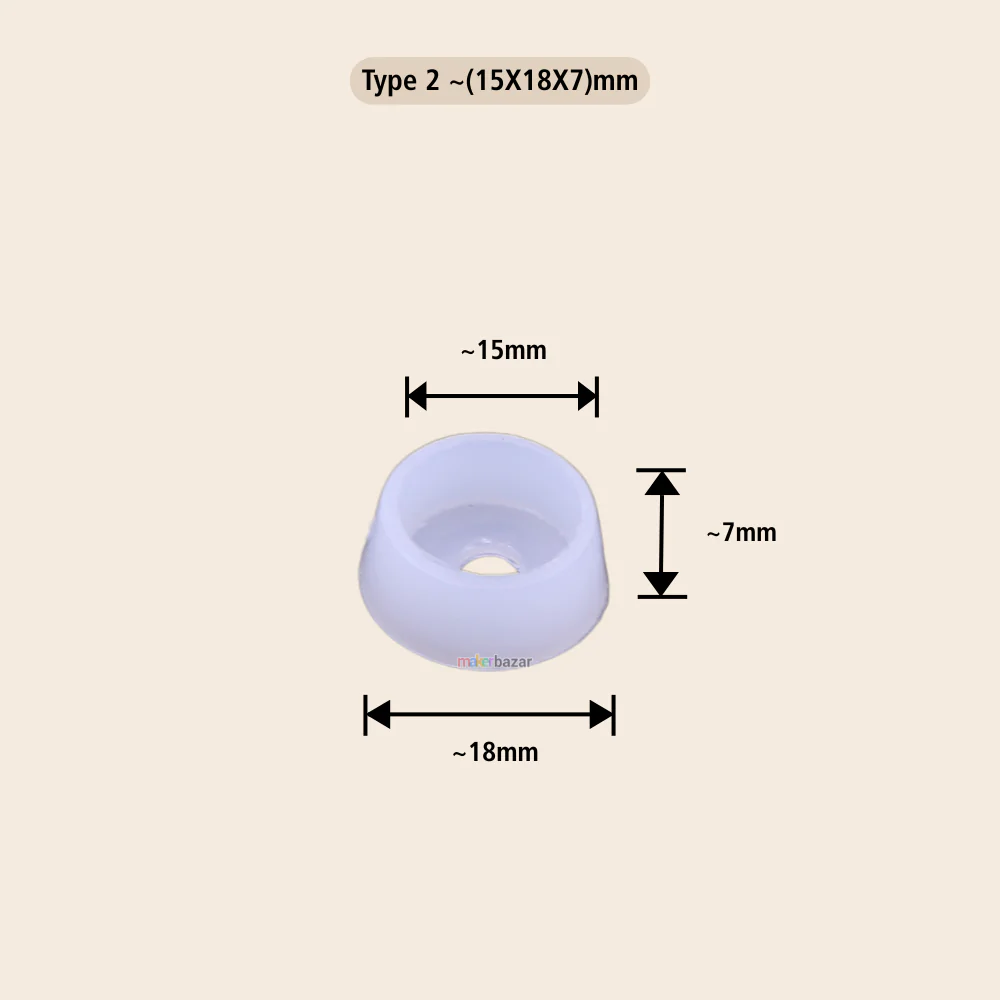 Plastic Furniture Buffer – White Protective Leg Caps (Multiple Sizes) - Image 5