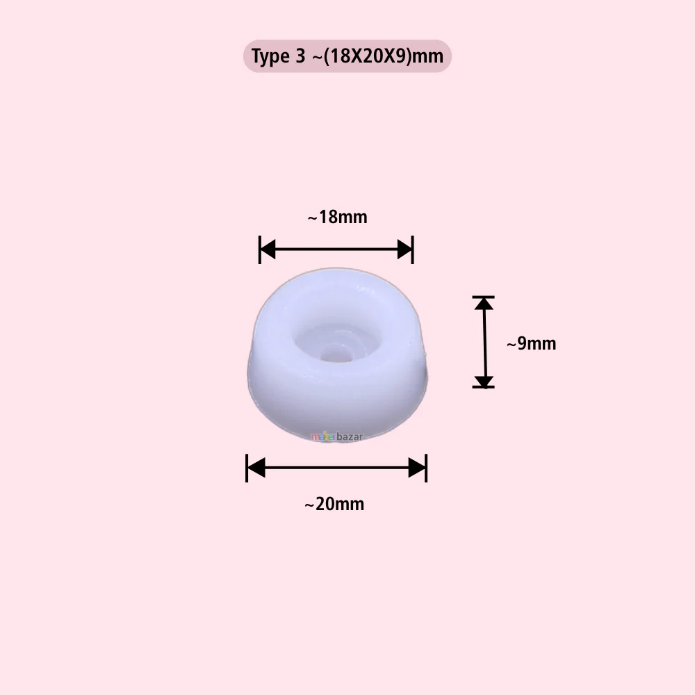 Plastic Furniture Buffer – White Protective Leg Caps (Multiple Sizes) - Image 7