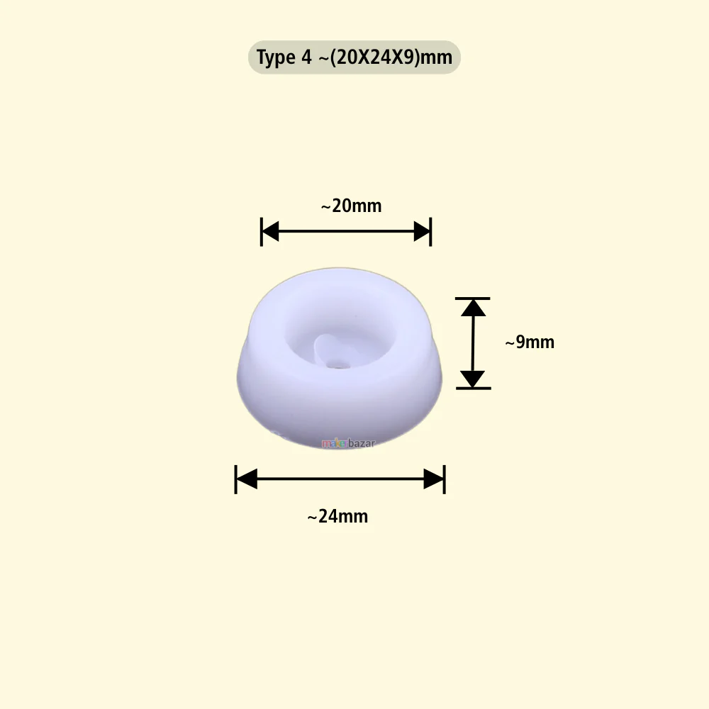 Plastic Furniture Buffer – White Protective Leg Caps (Multiple Sizes) - Image 9