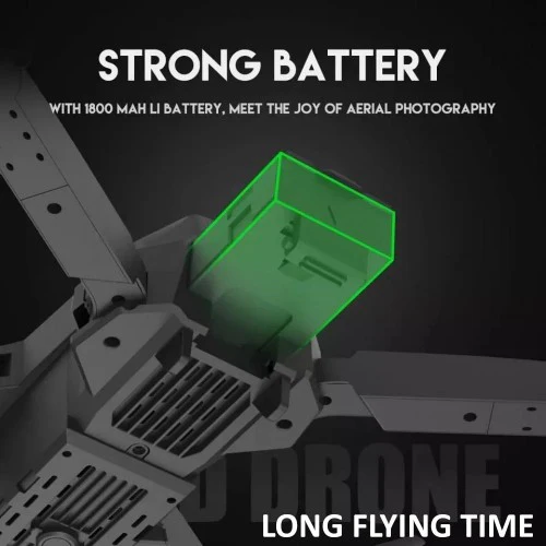 Quad: V_18 Foldable Quadcopter | WiFi 480P FPV Dual Camera | Position Locking Drone | Random Colour - Image 5