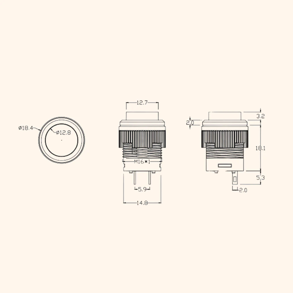 R16-503AD 16mm Push Button Switch [Self-Lock] - Image 10