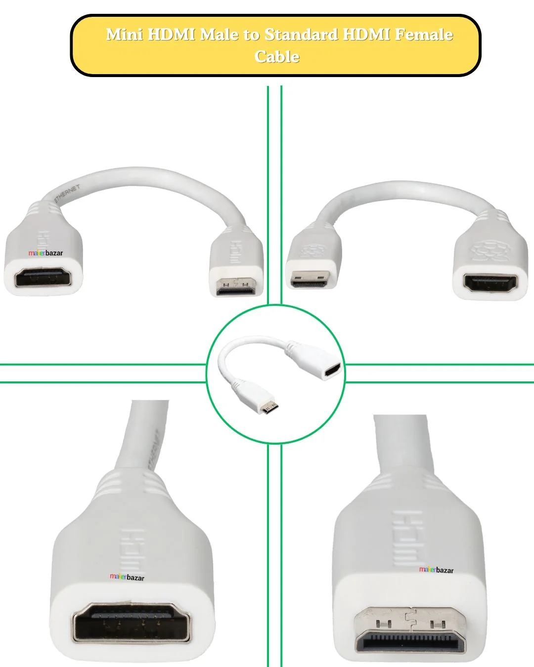 Raspberry Pi Official Mini HDMI Male to HDMI Female Converter - Image 4