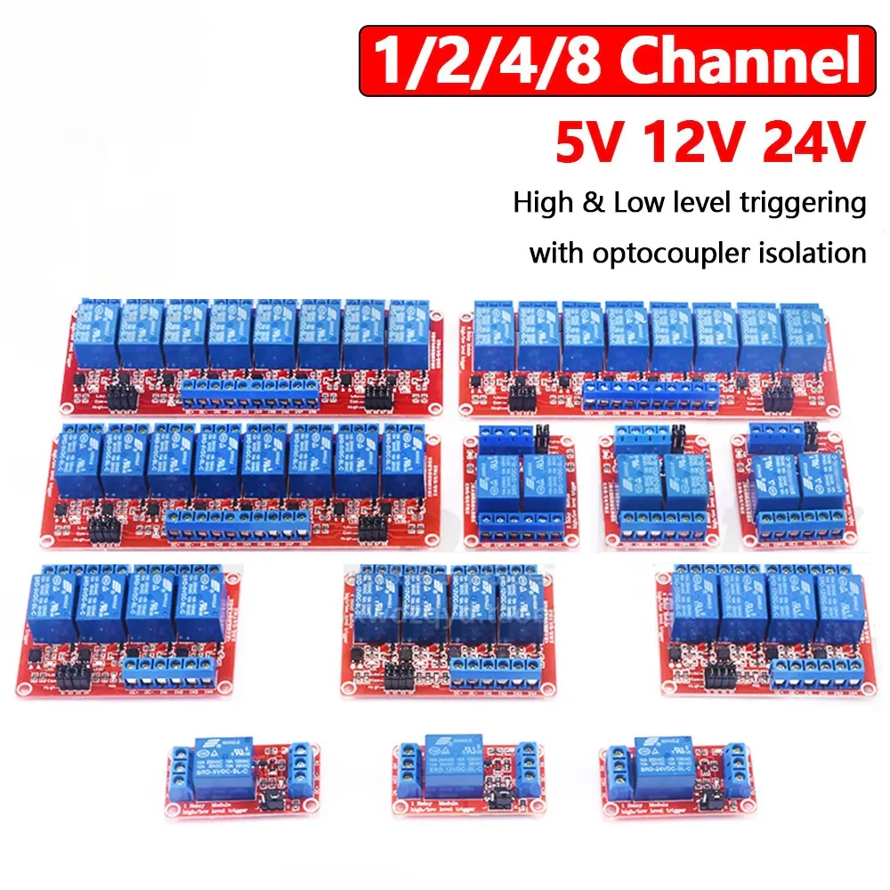 Red Relay Board Module with High/Low Level Trigger Optocoupler - Image 2