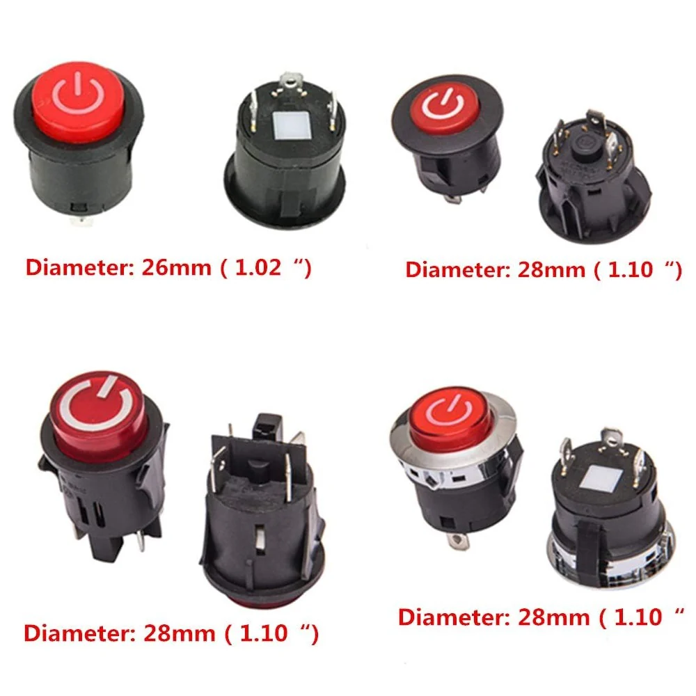 16A 250V Lock-Type Self-Locking Push Button Switch with Light - Image 4