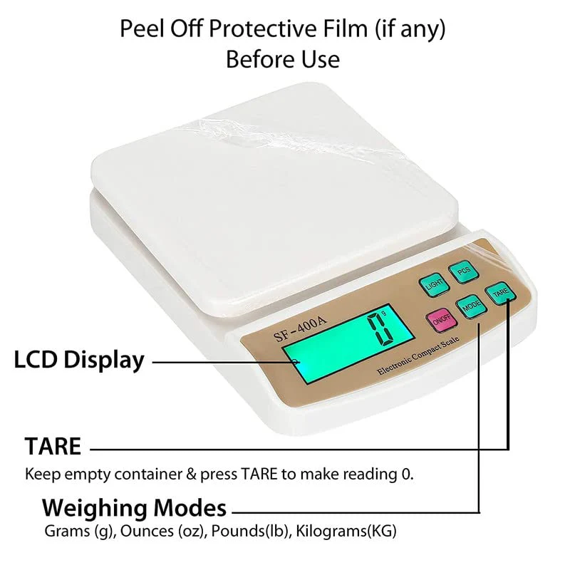 SF-400A 10kg Digital Weighing Scale for DIY/Home Use - Image 4