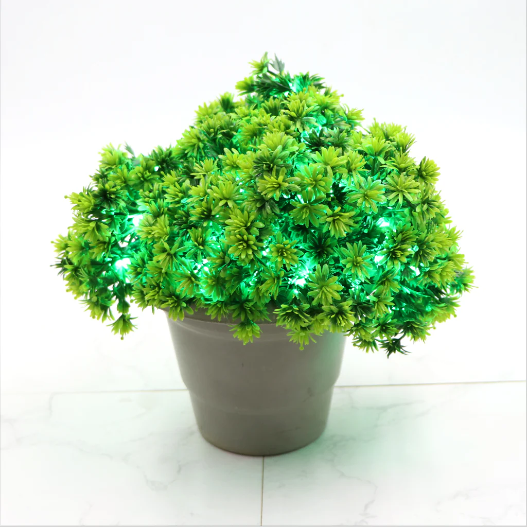 Small Green Flowers 60 LED String Fairy Lights - Image 6