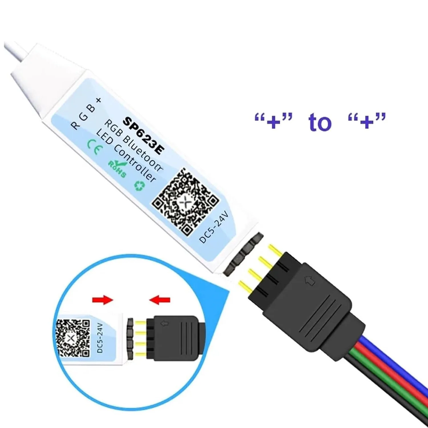 SP-Series Mini Bluetooth LED Strip Controller App Based Module - Image 3