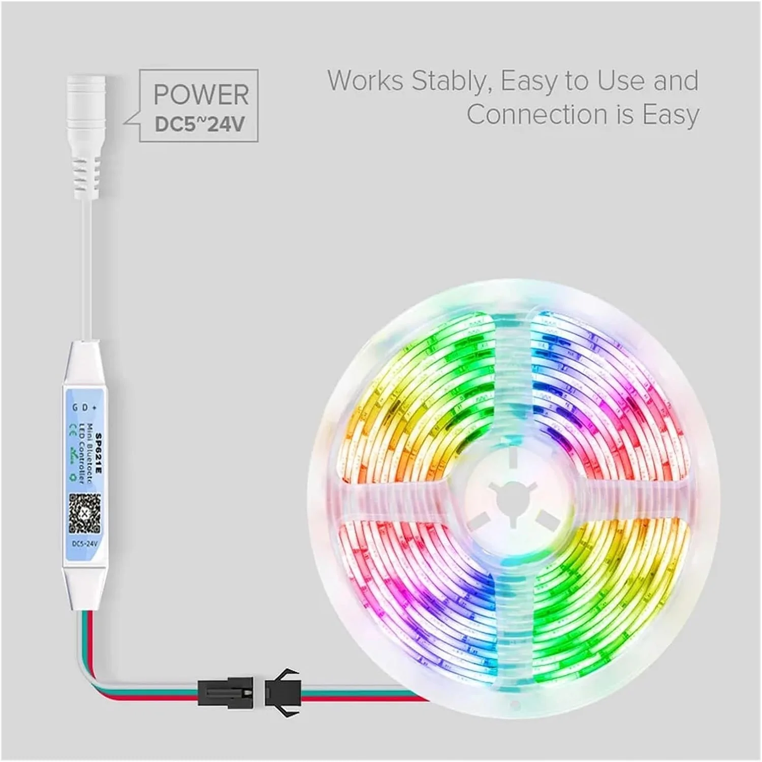 SP-Series Mini Bluetooth LED Strip Controller App Based Module - Image 4
