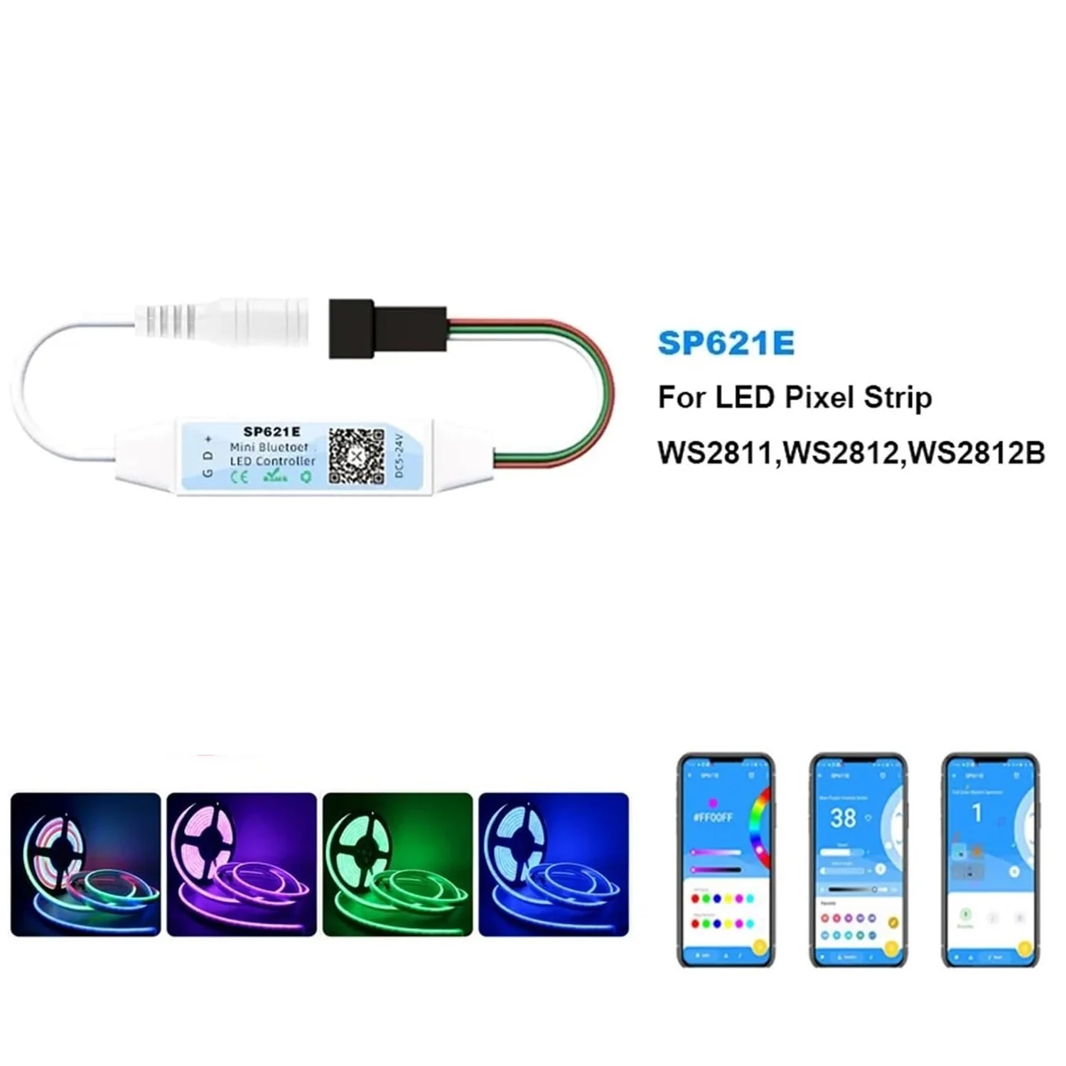 SP-Series Mini Bluetooth LED Strip Controller App Based Module - Image 7