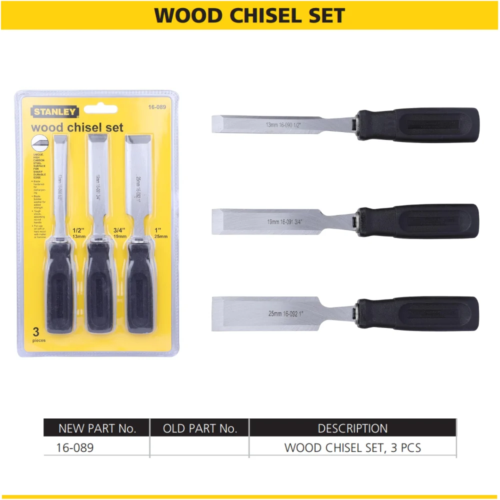 Stanley Wood Chisel Set for DIY - Image 2