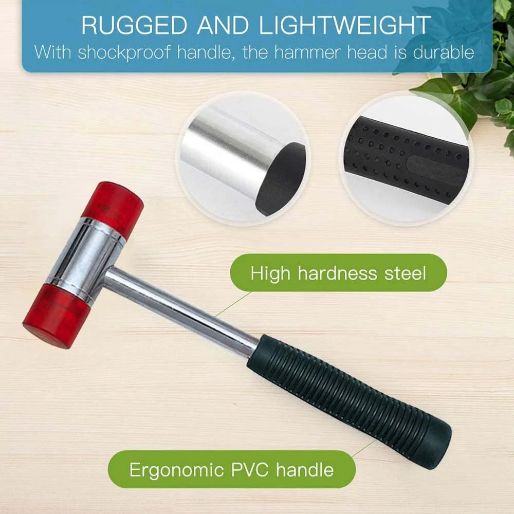 Taparia: Soft Faced Plastic Mallet Hammer with Rubber Grip Handle - Image 4