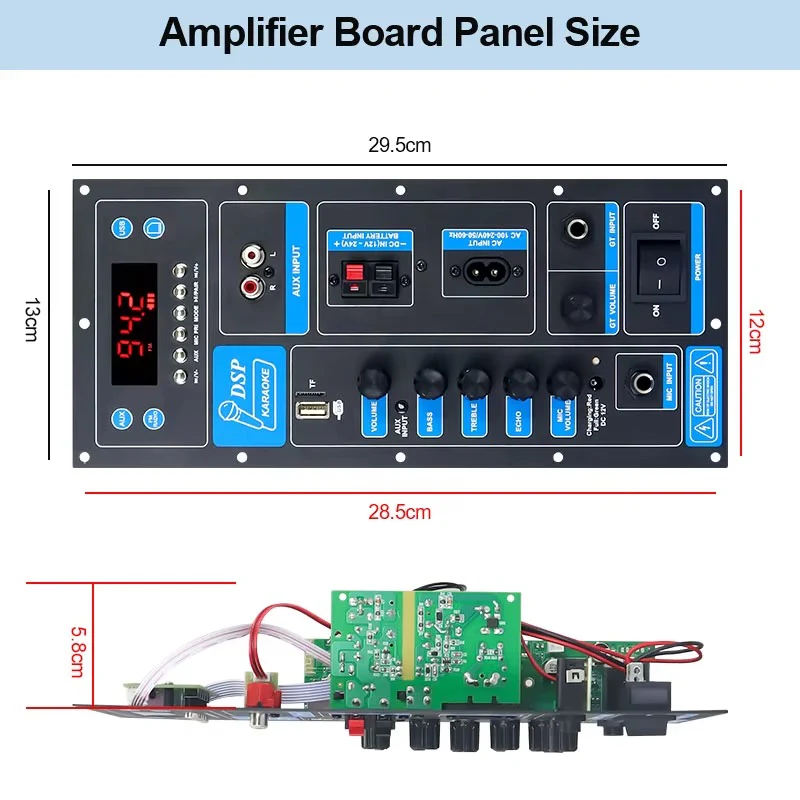 TB01 60W PBTL Mono Plate Amplifier With Karaoke Function And Guitar - Image 2