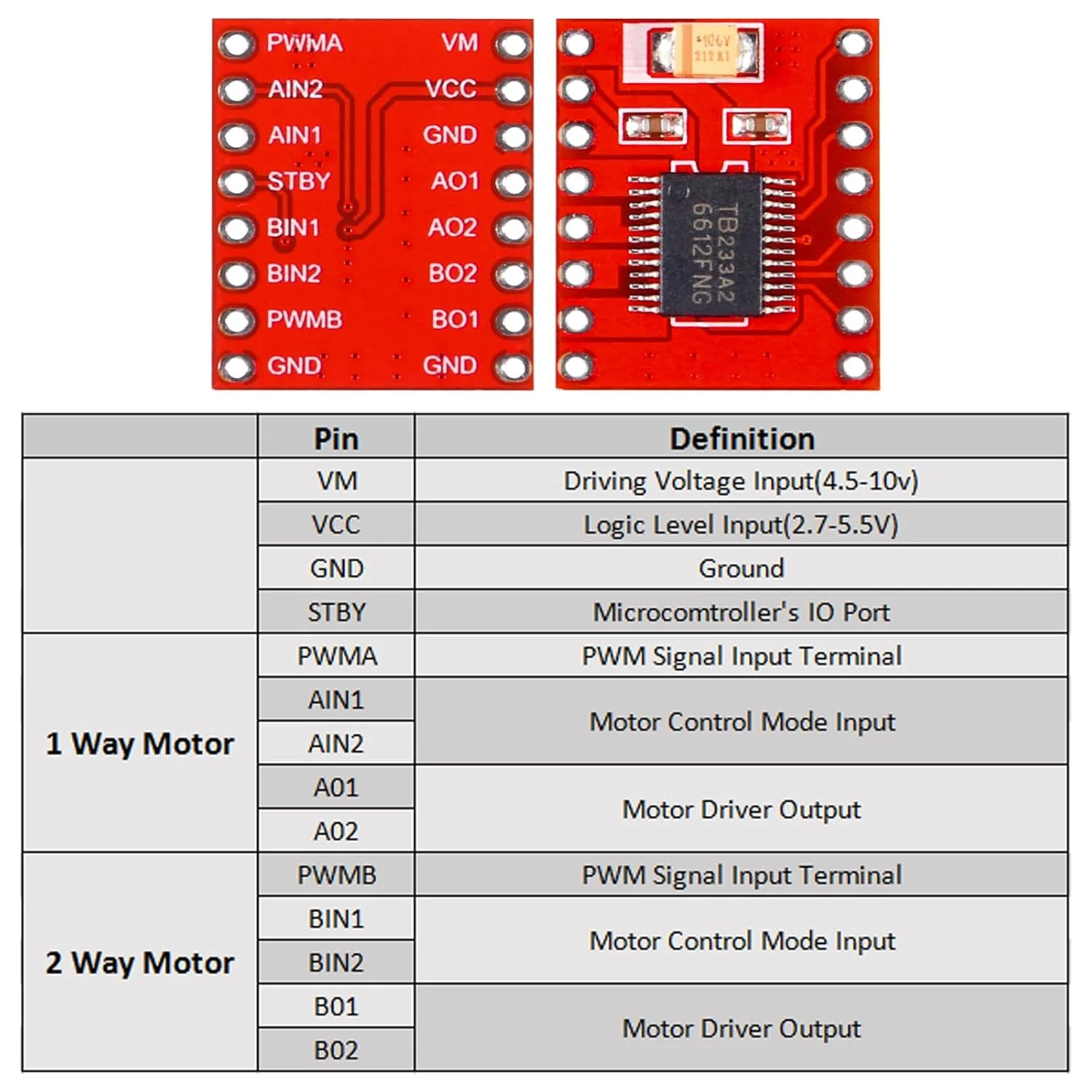 TB6612FNG Dual Motor Driver Module - Image 2