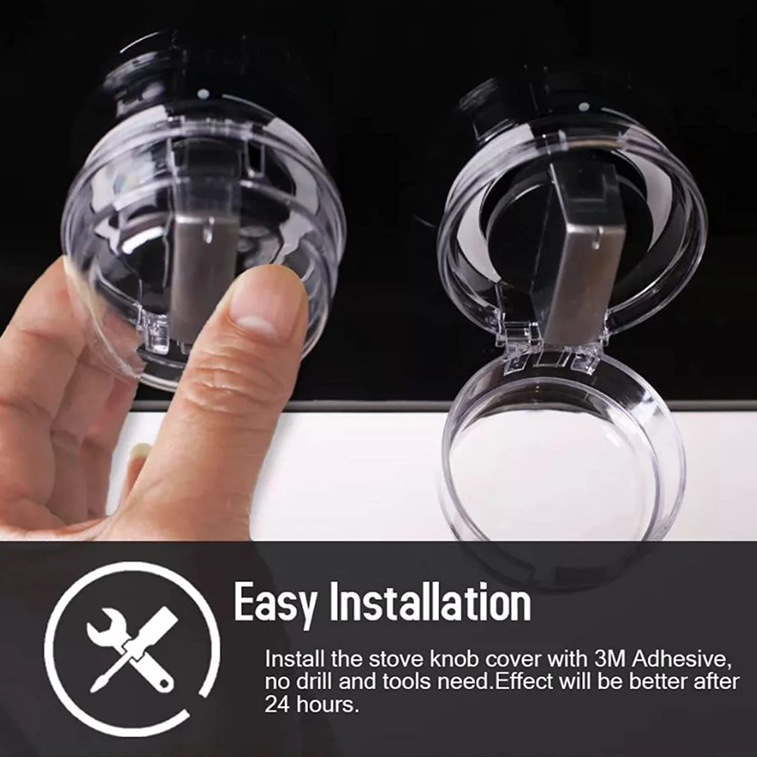 Transparent Gas Stove Knob Cover for Child Safety - Image 4