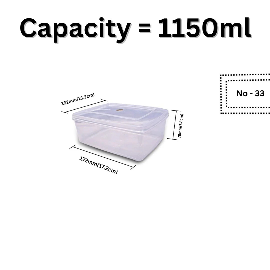 Deluxe Transparent Rectangular Plastic Box with Detachable Lid - Image 7