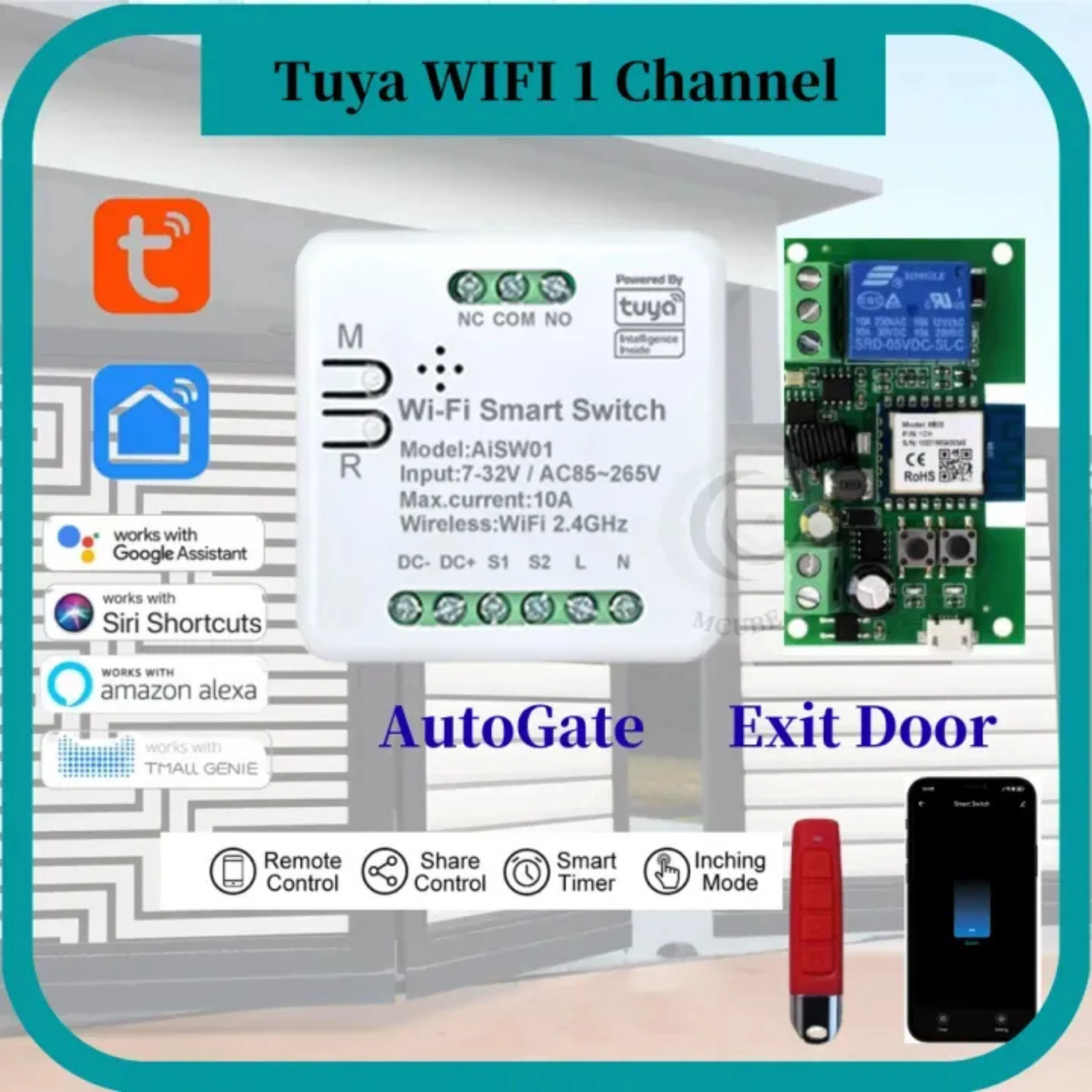 Tuya/Smart-Life WiFi RF Smart Switch Relay Module 7-32VDC 85-265VAC 10A For Home Automation - Image 10