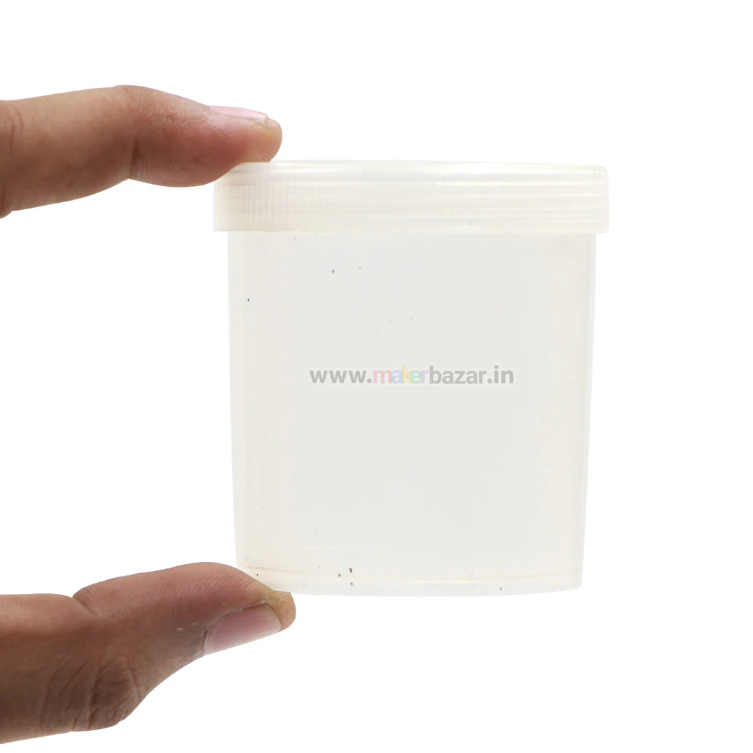 [Type 2] Plastic Round Jar Basic Storage Box Container with Transparent Lid - Image 2