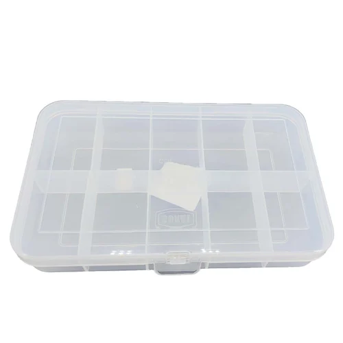 Uniform Fixed Partition Clear Plastic Box Component Organiser - Image 2