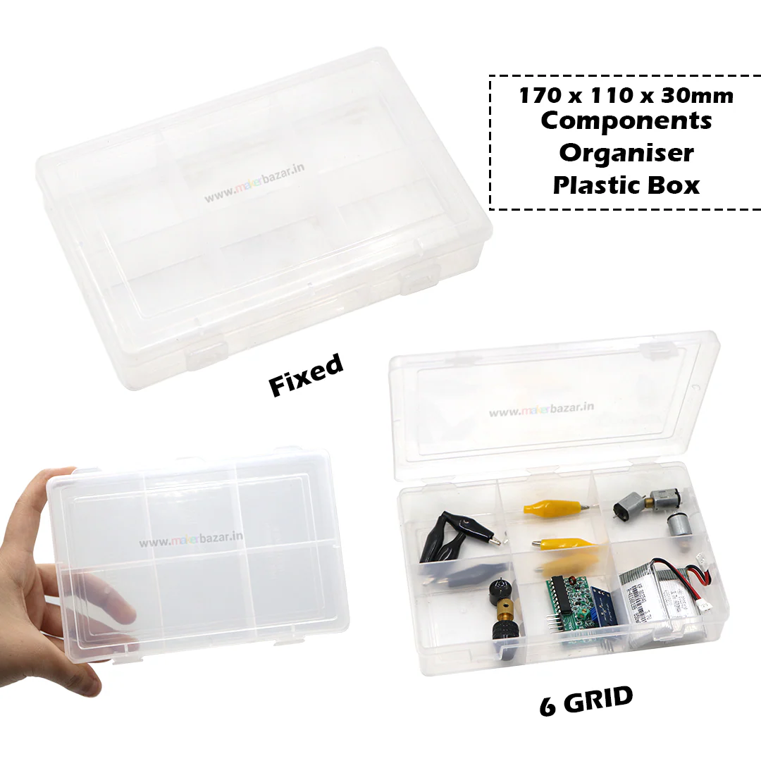 Uniform Fixed Partition Clear Plastic Box Component Organiser - Image 9