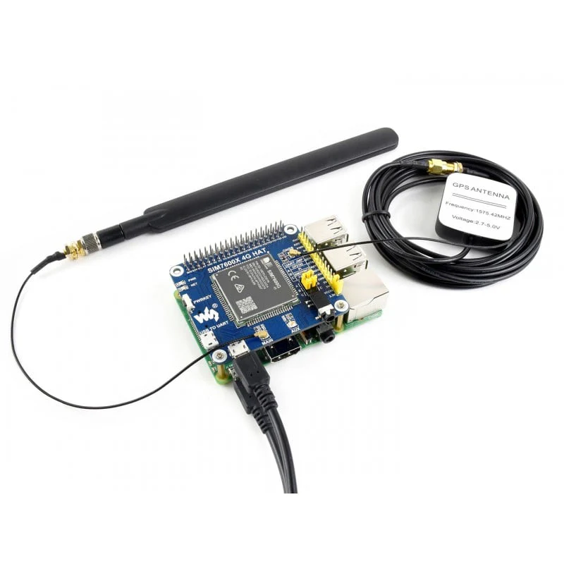 Waveshare: 17372 SIM7600G-H 4G HAT For Raspberry Pi, LTE Cat-4 4G / 3G / 2G Support - Image 3