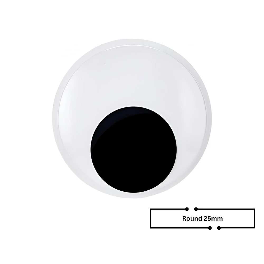 Wiggle Googly Eyes Black White for DIY Crafts Decoration [Pack of 10] - Image 5
