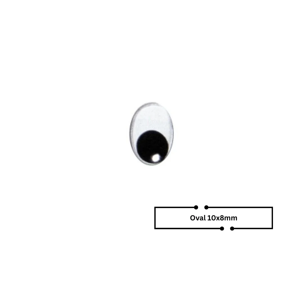Wiggle Googly Eyes Black White for DIY Crafts Decoration [Pack of 10] - Image 7
