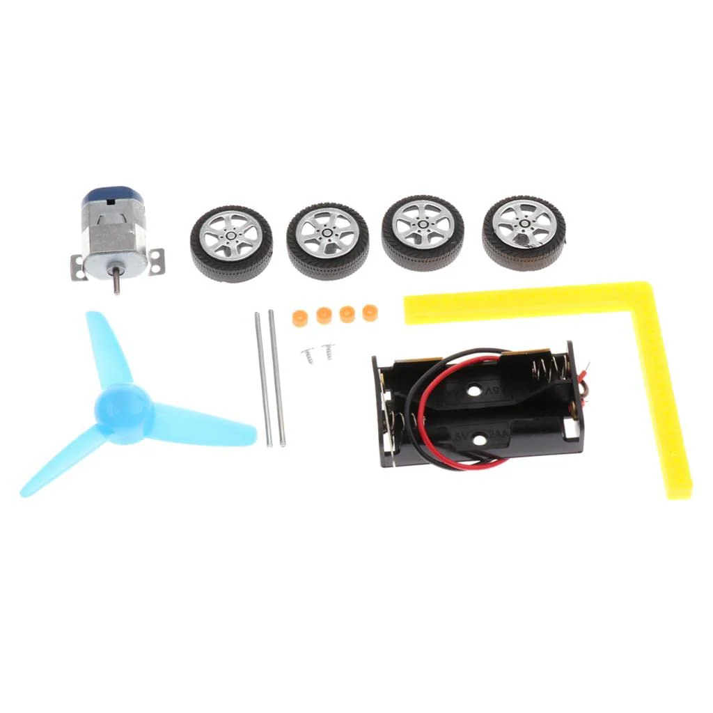 Wind-Powered Car Kit DIY Assembly Educational Toy - Image 3