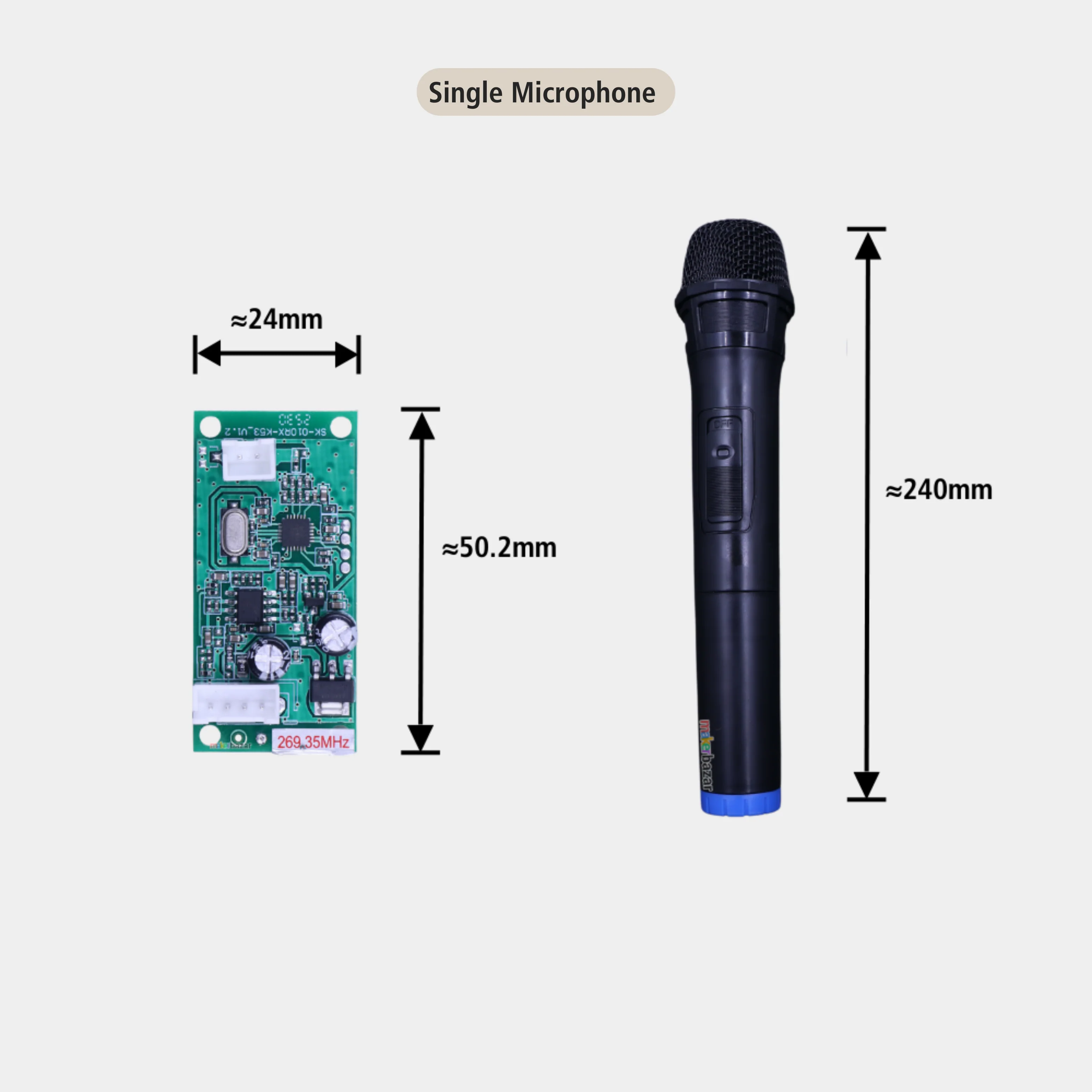 Wireless Microphone with Portable Receiver Module (Single/Dual) - Image 9