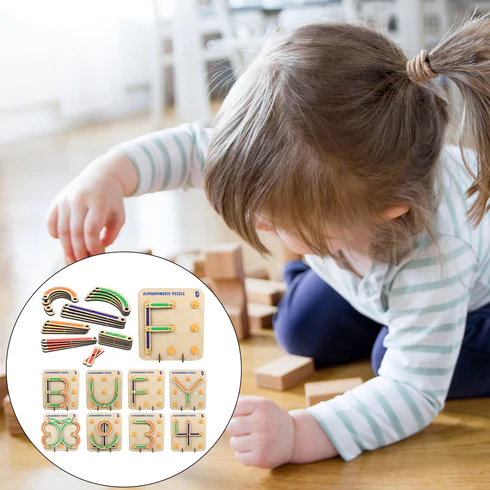 Wooden Alphabets Construction Puzzles - Image 2