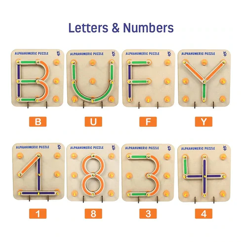 Wooden Alphabets Construction Puzzles - Image 3